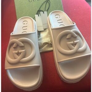 Gucci Light Pink Slide Sandals